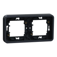 Рамка для внутреннего монтажа 2-постовая гориз. Mureva Styl IP55 Черный Schneider Electric MUR34101