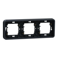 Рамка для внутрішнього монтажу 3-постова гориз. Mureva Styl, IP55 Чорний Schneider Electric MUR34109