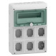 Щиток Kaedra IP65 для розетки 12+1 модуль + 6 отворів 90x100, навісний, Schneider Electric (13181)