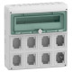 Щиток Kaedra IP65 для розетки 18+1 модуль + 8 отверстий 90x100, навесной, Schneider Electric (13182)