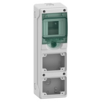 Щиток Kaedra IP65 для розетки 5 модулей + 2 отверстия 90x100, навесной, Schneider Electric (13178)