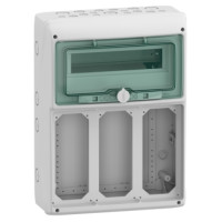 Щиток Kaedra IP65 для розетки Unika 12+1 модуль + 3 отвори 103x225 Schneider Electric 13187