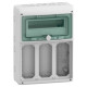 Щиток Kaedra IP65 для розетки Unika 12+1 модуль + 3 отверстия 103x225 Schneider Electric 13187