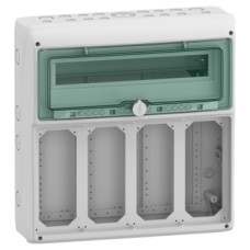 Щиток Kaedra IP65 для розетки Unika 18+1 модуль + 4 отвори 103x225 Schneider Electric 13188