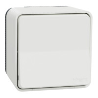 Выключатель кнопочный 1-клавишный Mureva Styl, IP55,Белый, Schneider Electric MUR39026