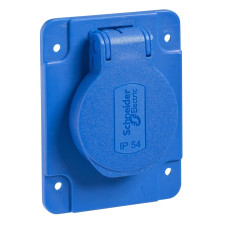 Силова розетка Schneider Electric Mureva 2P+E 16А 250 В вбудована IP54 Синій (PKS62B)