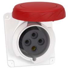 Силова розетка Schneider Electric Mureva 3P+E 32А 415В вбудована IP67 з нахилом Червоний PKY32F734