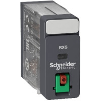 Проміжне реле RXG, Ie-5 A, Uc-230 В AC, 2 C/O, кнопка тест, Schneider Electric (RXG21P7)