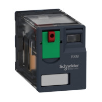Промежуточное реле RXM, Ie-12 A, Uc-24 В AC, 2 C/O, кнопка тест, Schneider Electric (RXM2AB1B7)