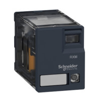 Проміжне реле RXM, Ie-6 A, Uc-24 В DC, 4 C/O, LED, Schneider Electric (RXM4AB3BD)