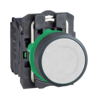 Кнопка управления Schneider Electric Harmony XB5 1NO 22 мм с подсветкой с возв. Белый XB5AA11