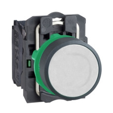 Кнопка управления Schneider Electric Harmony XB5 1NO 22 мм с подсветкой с возв. Белый XB5AA11