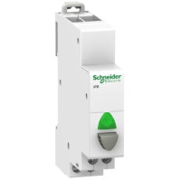 Кнопка на DIN-рейку Schneider Electric Acti9 iPB 1NO 12-48V Сірий/Зелений (A9E18038)