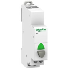Кнопка на DIN-рейке Schneider Electric Acti9 iPB 1NO 12-48V Серый/Зеленый (A9E18038)