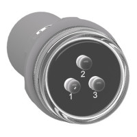 Лампа сигнальная Schneider Electric Harmony XB5 3 фазы 30 мм 400V AC LED Белый (XB5EV57L4)
