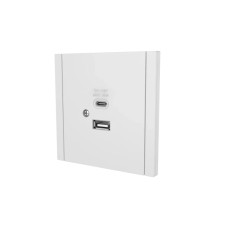 Розетка USB+Type-C біла L-TEC LT-F-79-W FLAT 