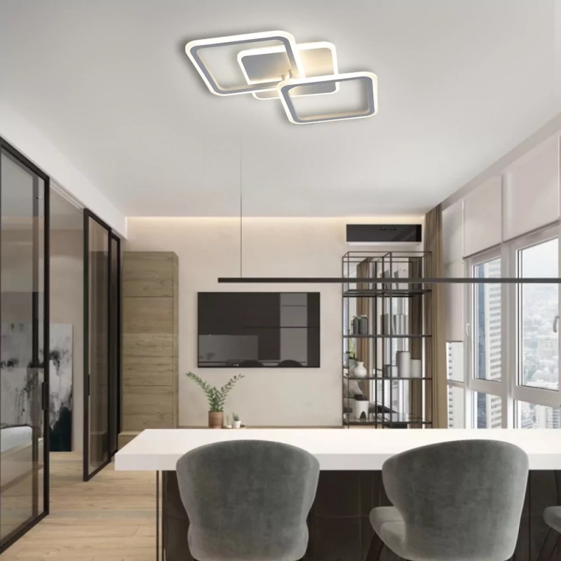 Світлодіодна люстра MOKA 62W 3S 550x310x72-WHITE-220-IP20