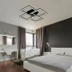 Керована світлодіодна люстра SQUARE 100W 4S-SMART-550x550x110-BLACK-220-IP20
