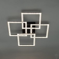 Керована світлодіодна люстра SQUARE 100W 4S-SMART-550x550x110-BLACK-220-IP20