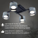 Люстра OPAL 4R GX53 580x580x150-BLACK/GOLD-230-IP20
