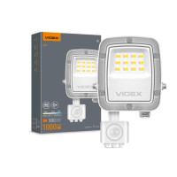 Светодиодный LED прожектор VIDEX F5 10W 3000-5000-6500K с датчиком движения 230V White (VL-F5-010CW-S)