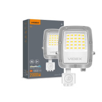 Светодиодный LED прожектор VIDEX F5 20W 3000-5000-6500K с датчиком движения 230V White (VL-F5-020CW-S)