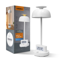 Світлодіодна LED лампа настiльна з акумулятором VIDEX VL-TF24W 8W 4000K+RGB White