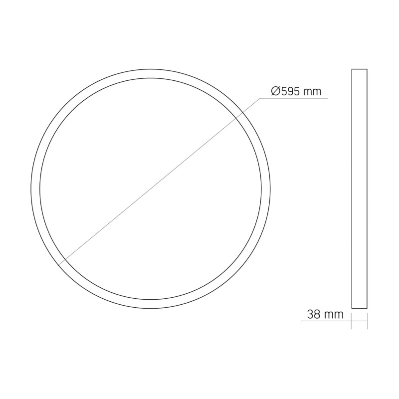 Светодиодная LED круглая панель VIDEX PBR600 48W 3000-4000-6000K 230V