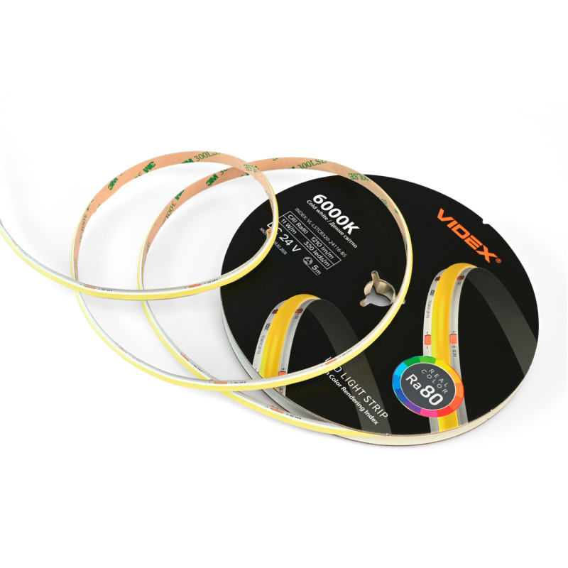 Светодиодная LED лента VIDEX COB DC24V 55W 5M 6000K Ra80 IP20 VL-LSTCB320-24116-B5)