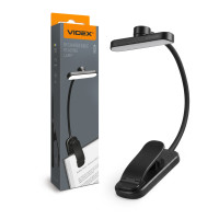 Світильник LED акумуляторний для читання VIDEX VL-NL134B Black