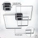 Керована світлодіодна люстра COCO 120W 3S-SMART-750x750x142-BLACK-220-IP20