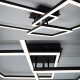 Керована світлодіодна люстра COCO 120W 3S-SMART-750x750x142-BLACK-220-IP20
