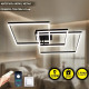 Керована світлодіодна люстра COCO 120W 3S-SMART-750x750x142-BLACK-220-IP20