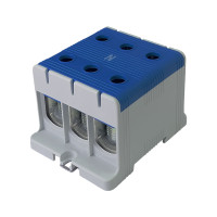 Клеммник на DIN-рейку FT1150N 3P,Cu:35-150 / Al:35-150 мм2, синий Промфактор (FT1150N3)
