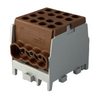 Клеммный распределительный блок FJ-25/16.3BR 100A коричневый Промфактор ( FJ25163BR )