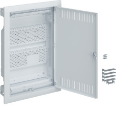 Бокс пластиковый Hager Volta ММ-оборудован. на 24 модулей внутренний с металл. дверками ( VU24NWB )