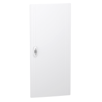 Дверь Schneider Electric PrismaSeT XS пластик 302x750x20 для щита 4 ряда 13 модулей сплошные Белый