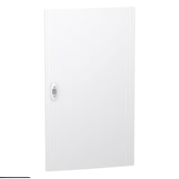 Двері Schneider Electric PrismaSeT XS пластик 426x750x20 для щита 4 ряди 18 модулів суцільні Білий