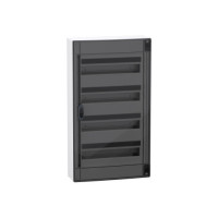 Дверь Schneider Electric PrismaSeT XS пластик 426x750x20 мм для щита 4 ряда 18 модулей Дымчатый