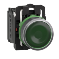 Кнопка керування Schneider Electric Harmony XB5 1NO+1NC 22 мм LED 24V Зелений (XB5AW33B5)