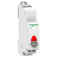 Кнопка на DIN-рейку Schneider Electric Acti9 iPB 1NC 12-48V Червоний/Сірий (A9E18039)
