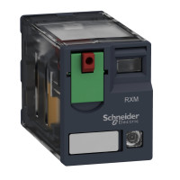Проміжне реле RXM, Ie-12 A, Uc-230 В AC, 2 C/O, LED, кнопка тест, Schneider Electric (RXM2AB2P7)