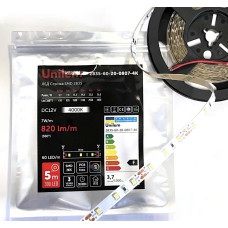 Світлодіодна стрічка Unilem SMD, 12V, 8mm, 7W/m, 4000К, Ra>80, IP20, 5м (2835-60-20-0807-4К)