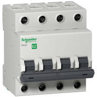Автоматический выключатель Easy9, 4P In=6 А, Кривая C, 4.5 кА, Schneider Electric (EZ9F34406)