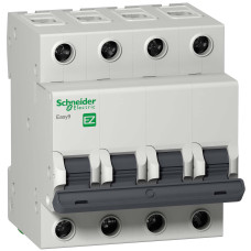 Автоматический выключатель Easy9, 4P In=6 А, Кривая C, 4.5 кА, Schneider Electric (EZ9F34406)