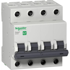 Автоматический выключатель Easy9, 4P In=63 А, Кривая C, 4.5 кА, Schneider Electric (EZ9F34463)