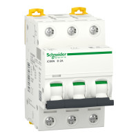 Автоматичний вимикач Schneider Electric Acti9 iC60N 3P 2A 6кА D (A9F75302)