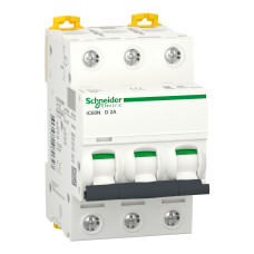 Автоматический выключатель Schneider Electric Acti9 iC60N 3P 2A 6кА D (A9F75302)