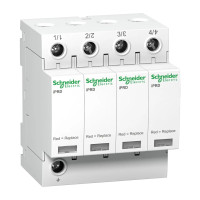 Обмежувач перенапруги Schneider Electric iPRD40 4P 40кА 230 В клас 2 з сигналізацією стану A9L40421