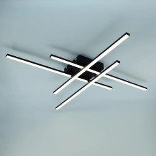 Керована світлодіодна люстра LINE 70W 4L-RC-850x850x90-BLACK-230-IP20